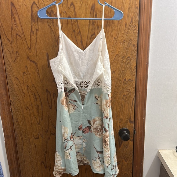 Shein Floral Print Lace Insert Cami Dress - Picture 5 of 8